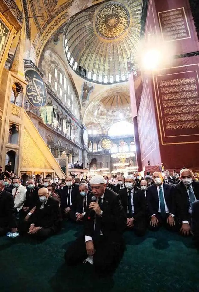 Turkey, Recep Tayyip Erdogan in Hagia Sophia