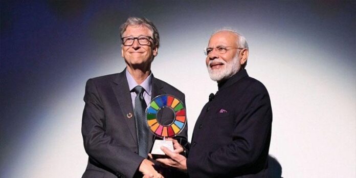 billgate,modi,Global Goalkeepers Award