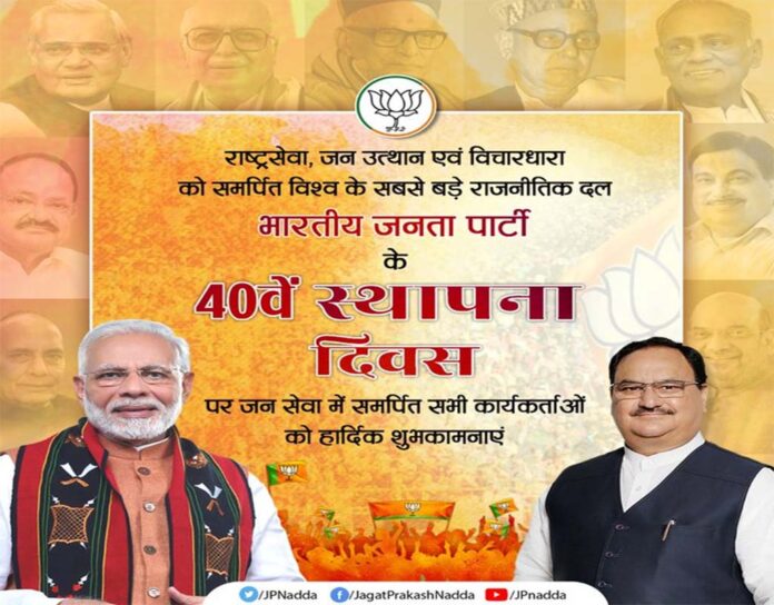 BJP 40th foundation day