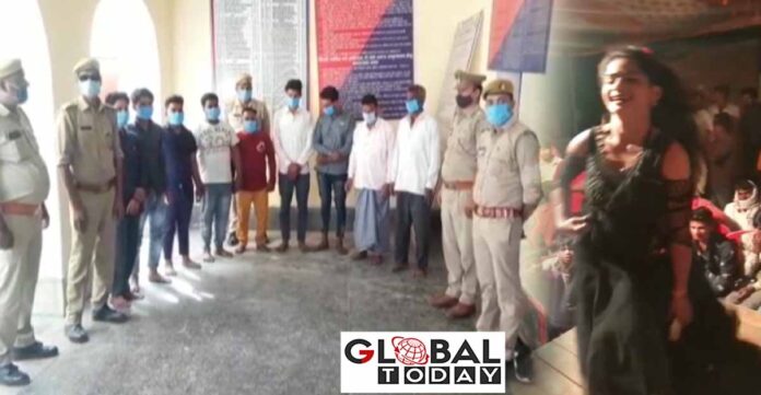 डांस पार्टी पर पुलिसिया कार्रवाई 9 गिरफ़्तार