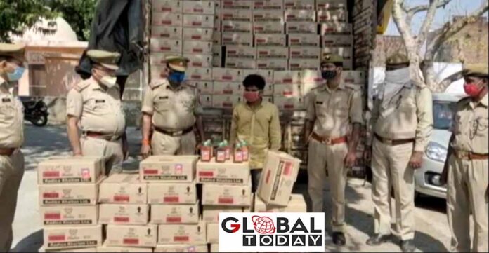 पुलिस और आबकारी की टीम ने पकड़ी 32 लाख की शराब