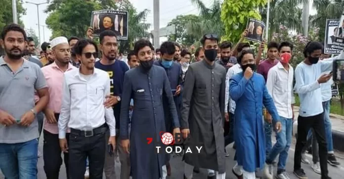 आज़म खां की रिहाई को लेकर AMU में इंसाफ़ मार्च