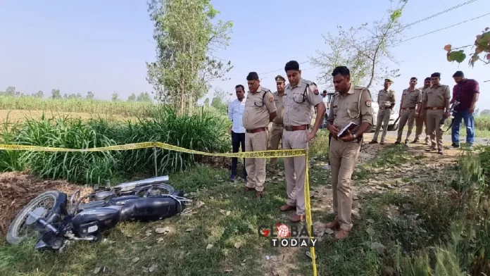 crime news योगी का ऑपरेशन लंगड़ा जारीदिनदहाड़े पुलिस मुठभेड़ 25000 के इनामी पशु तस्कर बदमाश के लगी गोली घायल