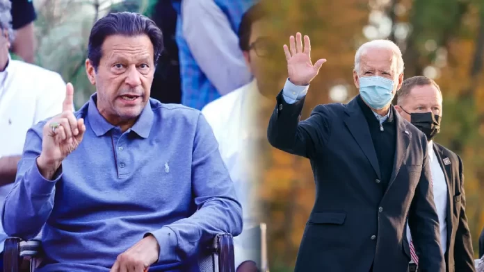 Imran Khan accuses the Biden administration of being involved in a "regime change scheme."