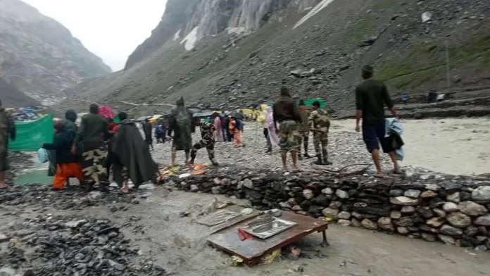 Cloudburst At Cave Shrine: LG Review Rescue, Relief Operation 