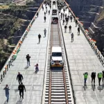 Minister of Railways Conducts First Trial-run on World's Highest Railway Bridge at Bakkal-Kauri