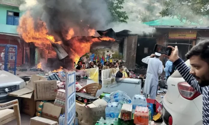 Five shops damaged in fire incident in Mahore Reasi