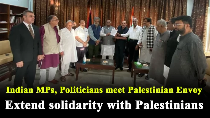 Indian MPs and Politicians meet Palestinian Envoy