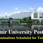 Kashmir University Postpones All Examinations Scheduled for Tomorrow