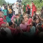 In Sambhal, people sitting on the roadside were crushed by a speeding Bolero