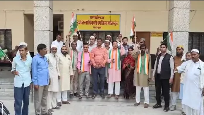 Sambhal: Congress protests against changing the name of Sampurnanand Stadium