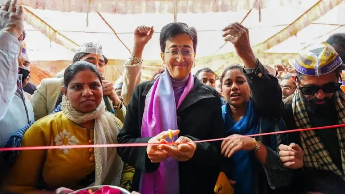 Atishi "AAP" candidate from Kalkaji CM Atishi inaugurated the election office in Govindpuri