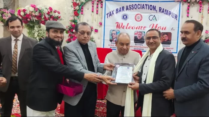Organizing a review meeting of the budget released in the new financial year 2025-26 under the aegis of Tax Bar Association Rampur