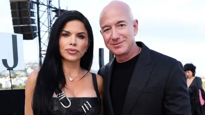 Jeff Bezos with Lauren Sanchez