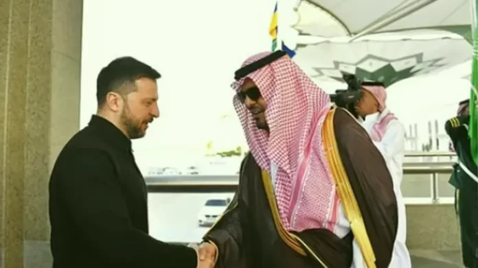 Ukrainian President Zelensky arrives in Jeddah