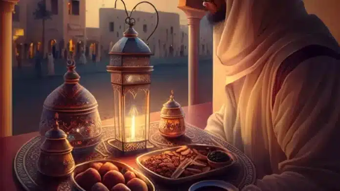Swallowing saliva and blood during fasting