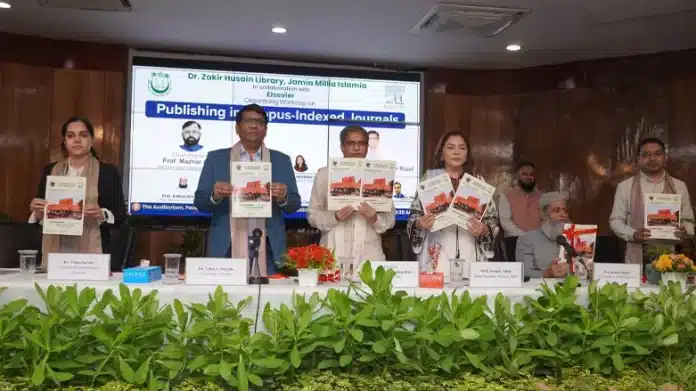 Dr. Zakir Husain Library, JMI conducts Scopus Workshop and releases the Library Brochure