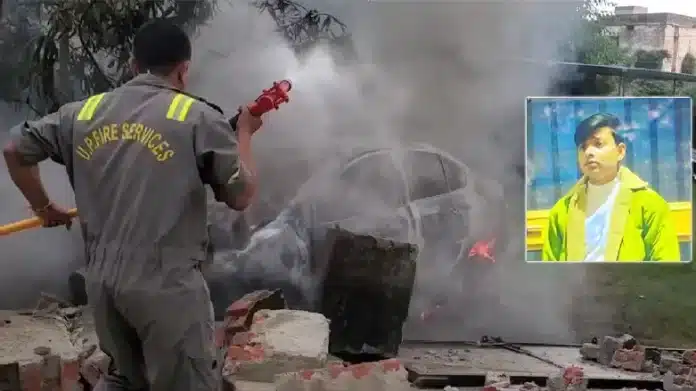 Tragic accident in Rampur: Huge fire in car, young man dies