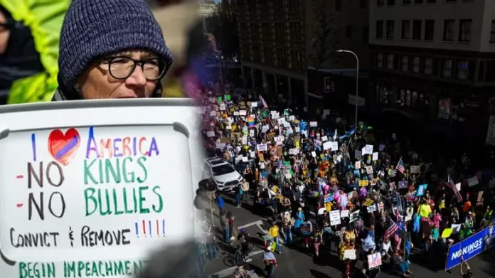 America Protest Massive 'No Kings' Protests Sweep US Cities, Trump Responds With "Crown" Clip