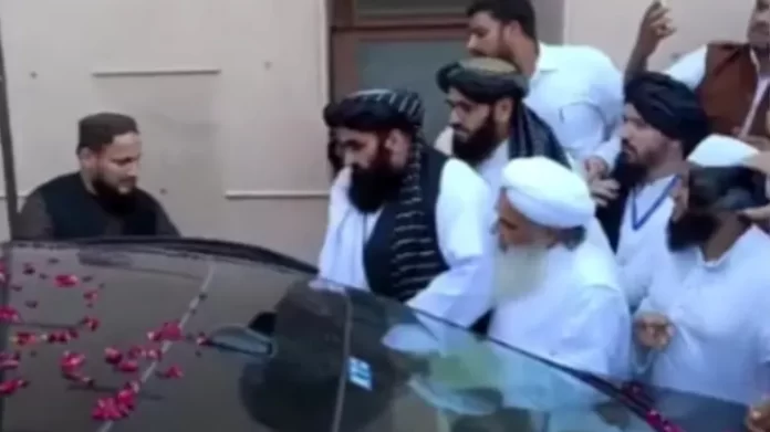 Afghan Foreign Minister Amir Khan Muttaqi arrives at Darul Uloom Deoband, tight security arrangements in place