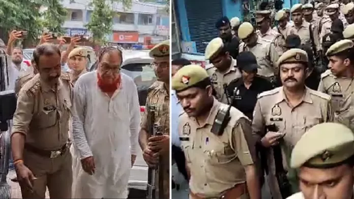 Police conduct flag march, arrest 81 accused including Dr. Nafees and his son, close associates of Maulana Tauqeer Raza