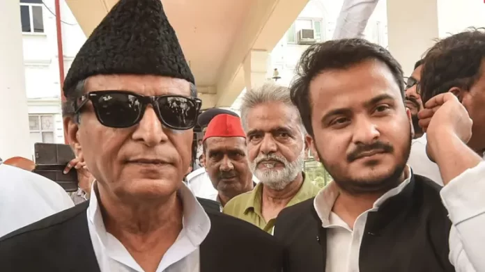 Azam khan with his son Abdullah Azam Khan, son Abdullah sentenced to 7 years in Rampur jail in dual PAN card case
