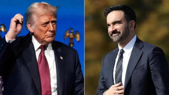 Donald Trum and Zohran Mamdani Trump makes a U-turn on Zohran Mamdani's historic victory, saying, "I will contribute to New York's success."