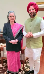 Gurdeep Sappal with Sonia Gandhi 1