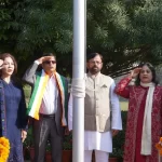 VC Prof. Mazhar Asif unfurling the national flag at Jamia Millia Islamia Republic Day 2026