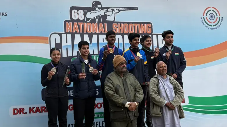 Junior shooter Zuhair Khan made history by becoming the national champion in the senior men's trap event.