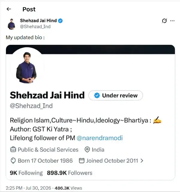 Shehzad Poonawal x account