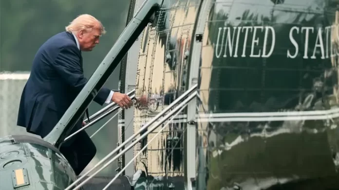 Trump Trump Marine One Security Lapse