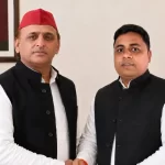Vaibhav with Akhilesh Yadav
