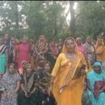women protest