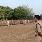 Police Parade in Mainpuri